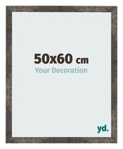 Bilderrahmen 50x60 cm Oxidiertes Metall MDF Bologna Vorne Messe | Yourdecoration.at