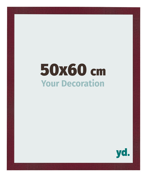 Bilderrahmen 50x60 cm Weinrot Gewischt MDF Bologna Vorne Messe | Yourdecoration.at
