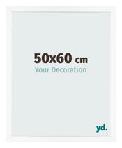 Bilderrahmen 50x60 cm Weiss Matt MDF Bologna Vorne Messe | Yourdecoration.at