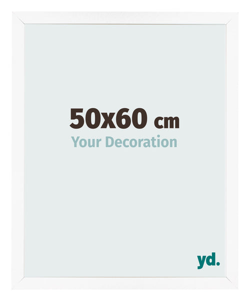 Bilderrahmen 50x60 cm Weiss Matt MDF Bologna Vorne Messe | Yourdecoration.at
