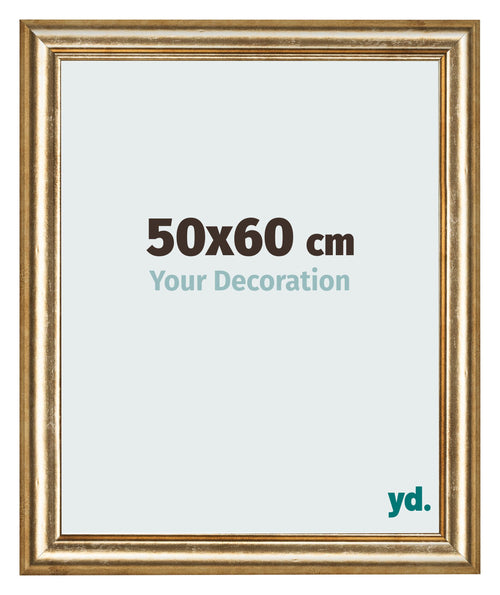 Bilderrahmen 50x60cm Gold Antik MDF Lazio Vorne Messe | Yourdecoration.at