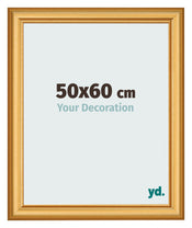 Bilderrahmen 50x60cm Gold Matt MDF Lazio Vorne Messe | Yourdecoration.at