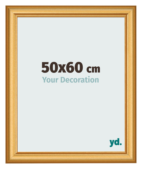 Bilderrahmen 50x60cm Gold Matt MDF Lazio Vorne Messe | Yourdecoration.at