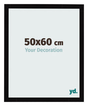 Bilderrahmen 50x60cm Schwarz Hochglanz MDF Bologna Vorne Messe | Yourdecoration.at