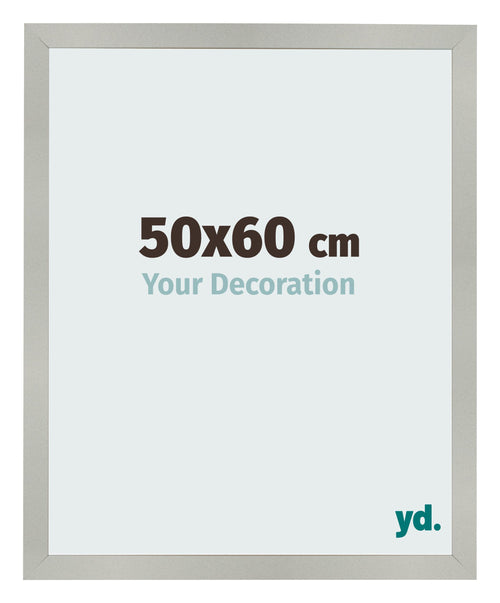 Bilderrahmen 50x60cm Silber Matt MDF Bologna Vorne Messe | Yourdecoration.at