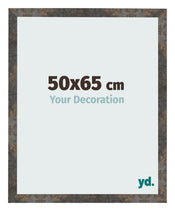 Bilderrahmen 50x65 cm Oxidiertes Metall MDF Bologna Vorne Messe | Yourdecoration.at