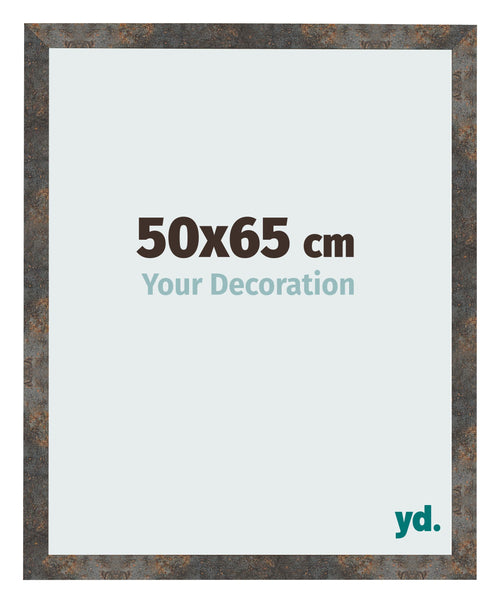 Bilderrahmen 50x65 cm Oxidiertes Metall MDF Bologna Vorne Messe | Yourdecoration.at