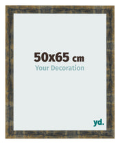 Bilderrahmen 50x65cm Blau Gold Meliert MDF Pisa Vorne Messe | Yourdecoration.at