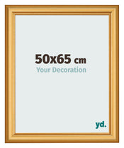 Bilderrahmen 50x65cm Gold Matt MDF Lazio Vorne Messe | Yourdecoration.at