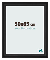 Bilderrahmen 50x65cm Schwarz Gemasert MDF Lazio Vorne Messe | Yourdecoration.at