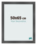 Bilderrahmen 50x65cm Schwarz Silber Poliert MDF Pisa Vorne Messe | Yourdecoration.at