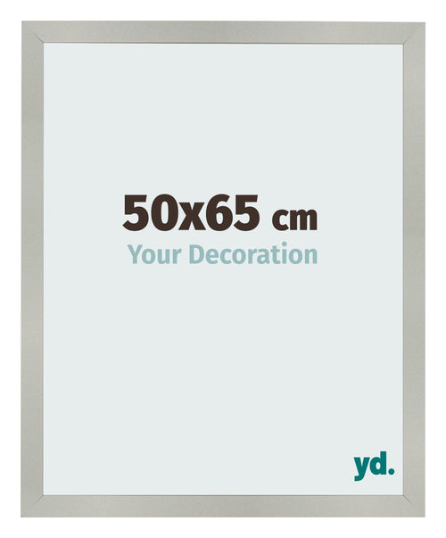 Bilderrahmen 50x65cm Silber Matt MDF Bologna Vorne Messe | Yourdecoration.at