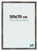 Bilderrahmen 50x70 cm Oxidiertes Metall MDF Bologna Vorne Messe | Yourdecoration.at