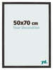 Bilderrahmen 50x70 cm Schwarz Matt MDF Bologna Vorne Messe | Yourdecoration.at