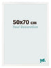Bilderrahmen 50x70 cm Weiss Hochglanz MDF Bologna Vorne Messe | Yourdecoration.at