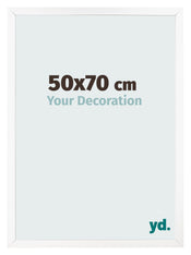 Bilderrahmen 50x70 cm Weiss Matt MDF Bologna Vorne Messe | Yourdecoration.at
