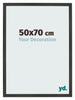Bilderrahmen 50x70cm Antrazit MDF Bologna Vorne Messe | Yourdecoration.at