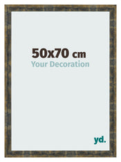 Bilderrahmen 50x70cm Blau Gold Meliert MDF Pisa Vorne Messe | Yourdecoration.at
