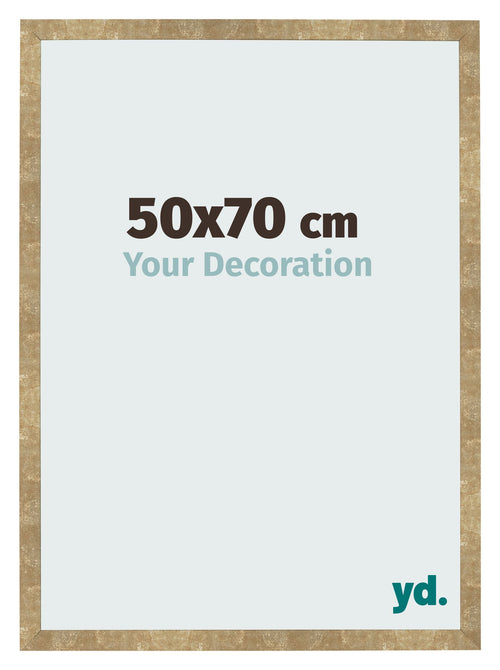 Bilderrahmen 50x70cm Gold Antik MDF Bologna Vorne Messe | Yourdecoration.at