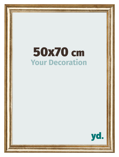 Bilderrahmen 50x70cm Gold Antik MDF Lazio Vorne Messe | Yourdecoration.at