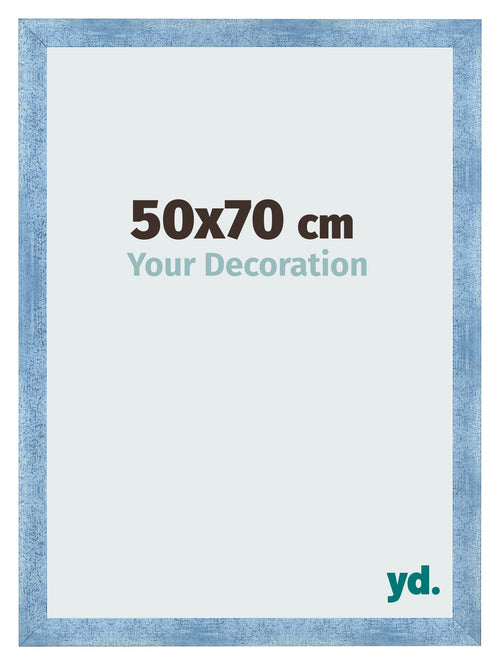 Bilderrahmen 50x70cm Hellblau Gewischt MDF Pisa Vorne Messe | Yourdecoration.at