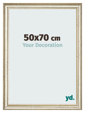 Bilderrahmen 50x70cm Metallglanz MDF Lazio Vorne Messe | Yourdecoration.at