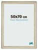 Bilderrahmen 50x70cm Metallglanz MDF Lazio Vorne Messe | Yourdecoration.at