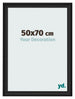 Bilderrahmen 50x70cm Schwarz Gemasert MDF Lazio Vorne Messe | Yourdecoration.at