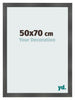 Bilderrahmen 50x70cm Schwarz Silber Poliert MDF Pisa Vorne Messe | Yourdecoration.at