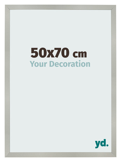 Bilderrahmen 50x70cm Silber Matt MDF Bologna Vorne Messe | Yourdecoration.at