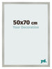 Bilderrahmen 50x70cm Silber Matt MDF Bologna Vorne Messe | Yourdecoration.at