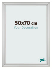 Bilderrahmen 50x70cm Silber Matt MDF Lazio Vorne Messe | Yourdecoration.at