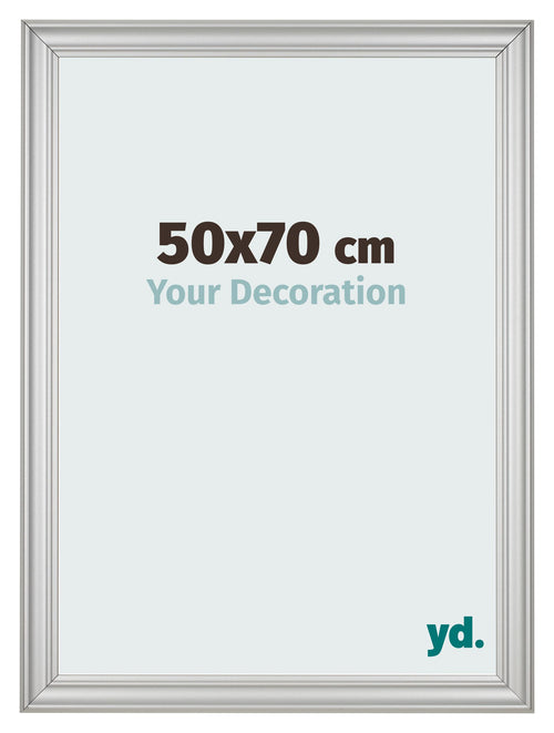 Bilderrahmen 50x70cm Silber Matt MDF Lazio Vorne Messe | Yourdecoration.at