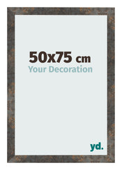 Bilderrahmen 50x75 cm Oxidiertes Metall MDF Bologna Vorne Messe | Yourdecoration.at