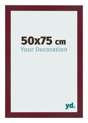 Bilderrahmen 50x75 cm Weinrot Gewischt MDF Bologna Vorne Messe | Yourdecoration.at
