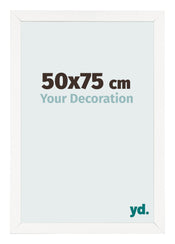 Bilderrahmen 50x75 cm Weiss Hochglanz MDF Bologna Vorne Messe | Yourdecoration.at