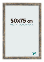Bilderrahmen 50x75cm Blau Gold Meliert MDF Bologna Vorne Messe | Yourdecoration.at