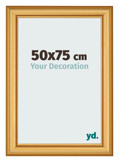 Bilderrahmen 50x75cm Gold Matt MDF Lazio Vorne Messe | Yourdecoration.at