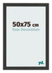 Bilderrahmen 50x75cm Schwarz Gemasert MDF Bologna Vorne Messe | Yourdecoration.at