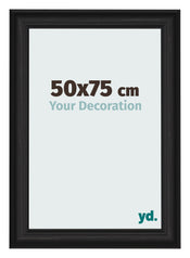 Bilderrahmen 50x75cm Schwarz Gemasert MDF Lazio Vorne Messe | Yourdecoration.at