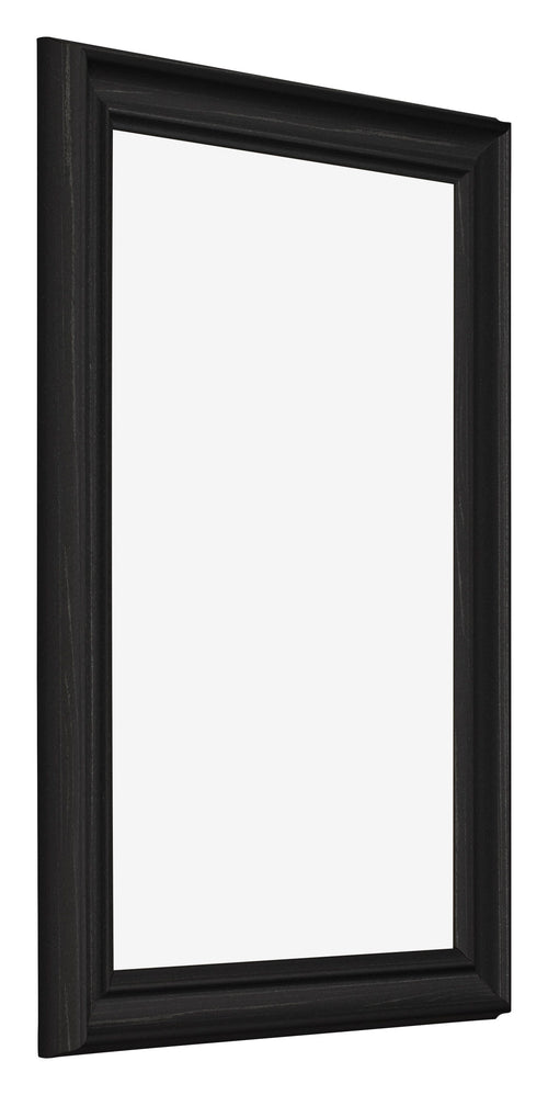 Bilderrahmen 50x75cm Schwarz Gemasert MDF Lazio Vorne Schrag | Yourdecoration.at