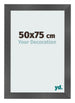 Bilderrahmen 50x75cm Schwarz Silber Poliert MDF Pisa Vorne Messe | Yourdecoration.at