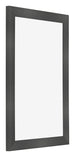 Bilderrahmen 50x75cm Schwarz Silber Poliert MDF Pisa Vorne Schrag | Yourdecoration.at