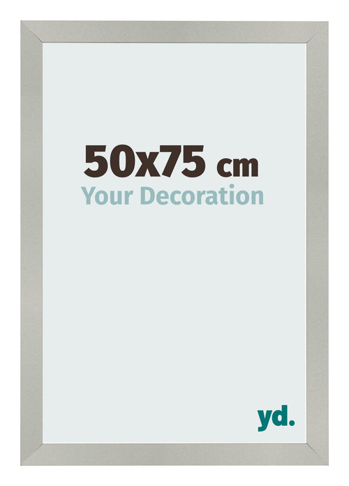 Bilderrahmen 50x75cm Silber Matt MDF Bologna Vorne Messe | Yourdecoration.at