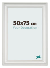 Bilderrahmen 50x75cm Weiss Gewischt MDF Lazio Vorne Messe | Yourdecoration.at