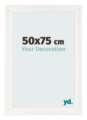 Bilderrahmen 50x75cm Weiß Vintage MDF Pisa Vorne Messe | Yourdecoration.at