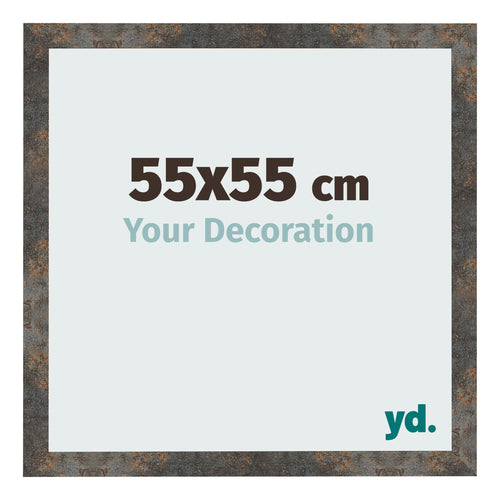 Bilderrahmen 55x55 cm Oxidiertes Metall MDF Bologna Vorne Messe | Yourdecoration.at