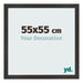 Bilderrahmen 55x55 cm Schwarz Matt MDF Bologna Vorne Messe | Yourdecoration.at