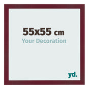 Bilderrahmen 55x55 cm Weinrot Gewischt MDF Bologna Vorne Messe | Yourdecoration.at