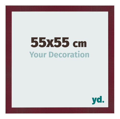 Bilderrahmen 55x55 cm Weinrot Gewischt MDF Bologna Vorne Messe | Yourdecoration.at
